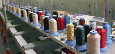 Thread on Embroidery Machine